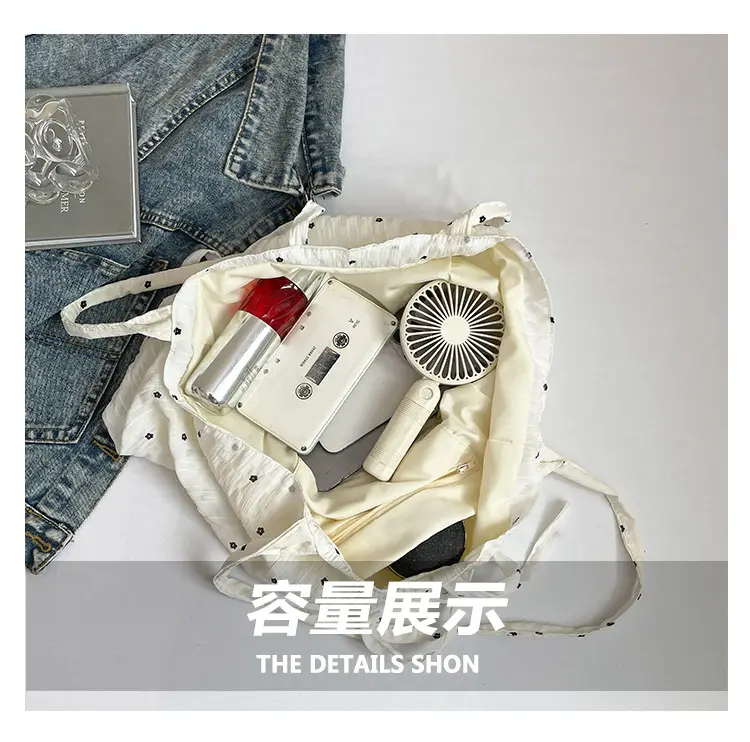 Korean Polka Dot Canvas Shoulder Tote Bag 2025 — feature 10
