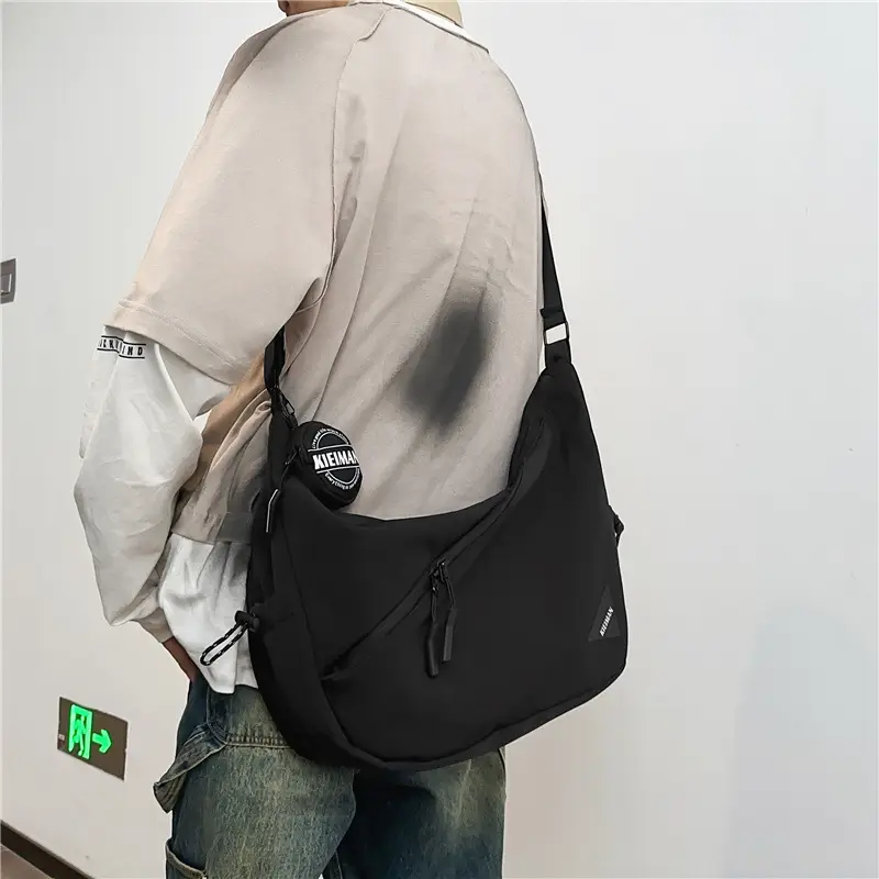 Men's Black Crossbody Shoulder Bag 2026 - Image 8