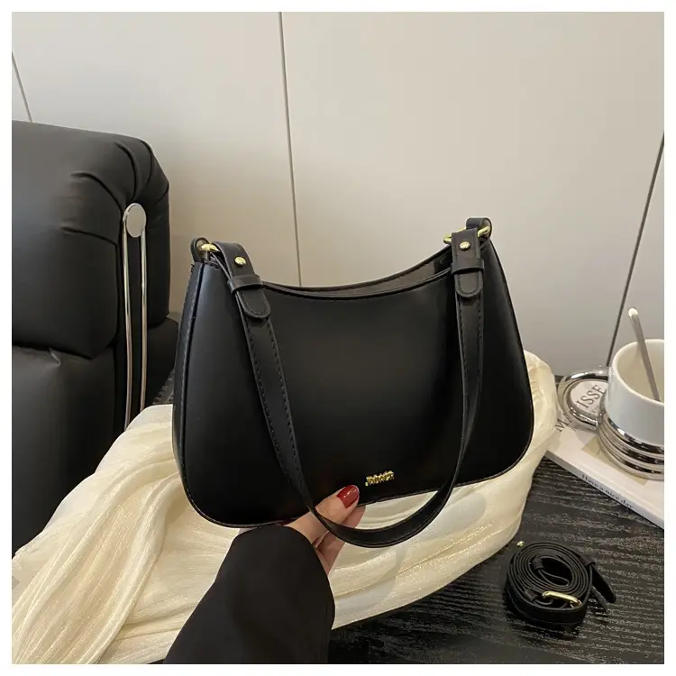 Black French Style Square Shoulder Bag 2025 — feature 21