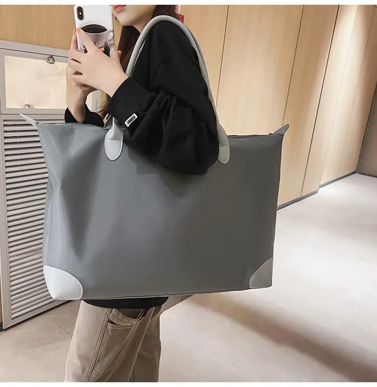 Large Capacity Men's Tote Bag Black 2026 — feature 12