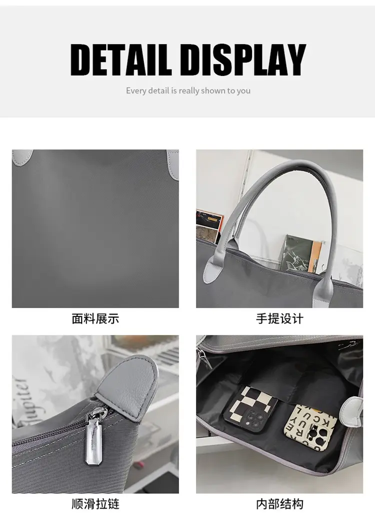 Large Capacity Men's Tote Bag Black 2026 — feature 36