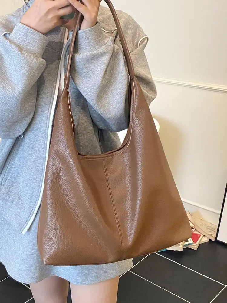 Women's Large Capacity Tan Shoulder Bag Summer 2025 - Image 10