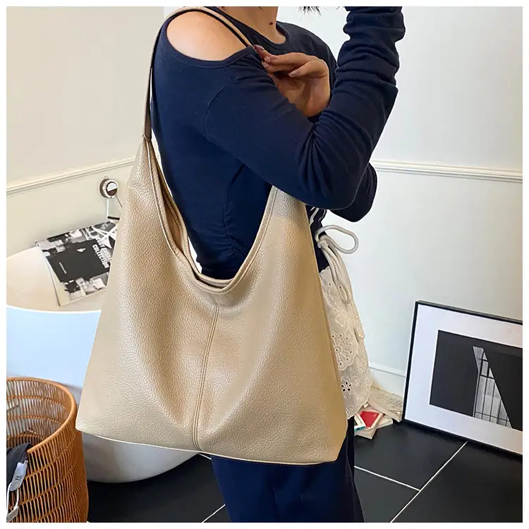 Women's Large Capacity Tan Shoulder Bag Summer 2025 — feature 25
