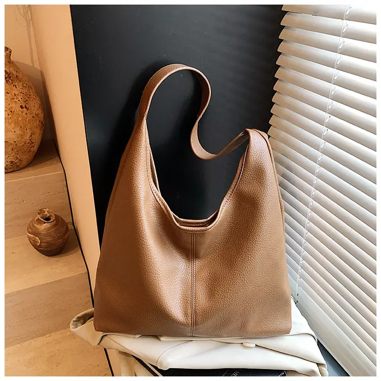 Women's Large Capacity Tan Shoulder Bag Summer 2025 — feature 29