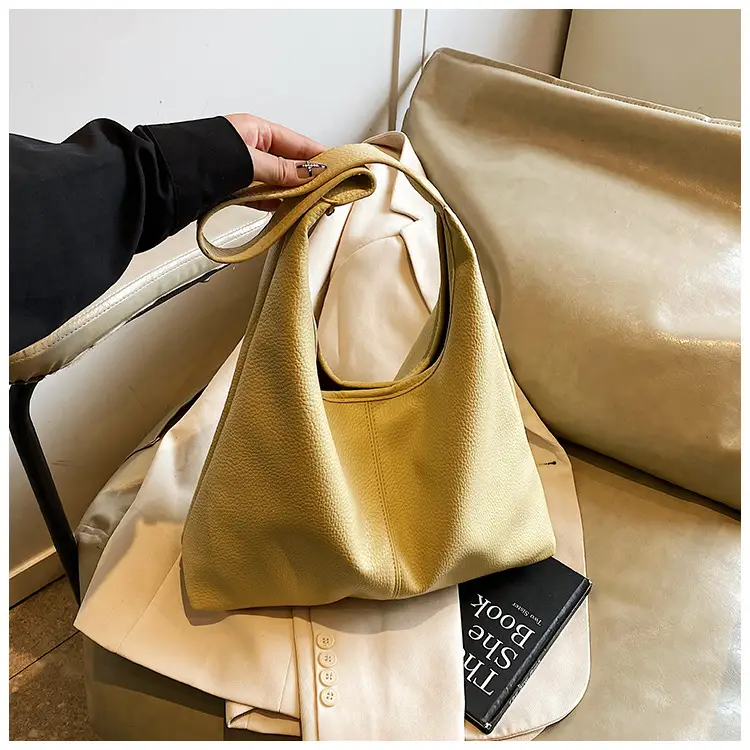Women's Large Capacity Tan Shoulder Bag Summer 2025 — feature 32
