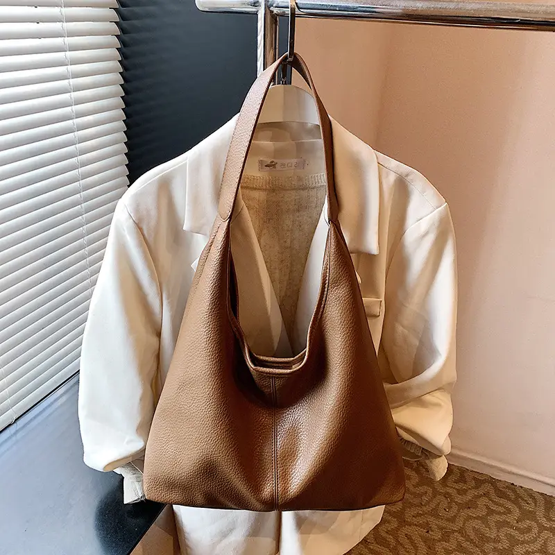 Women's Large Capacity Tan Shoulder Bag Summer 2025 - Image 6