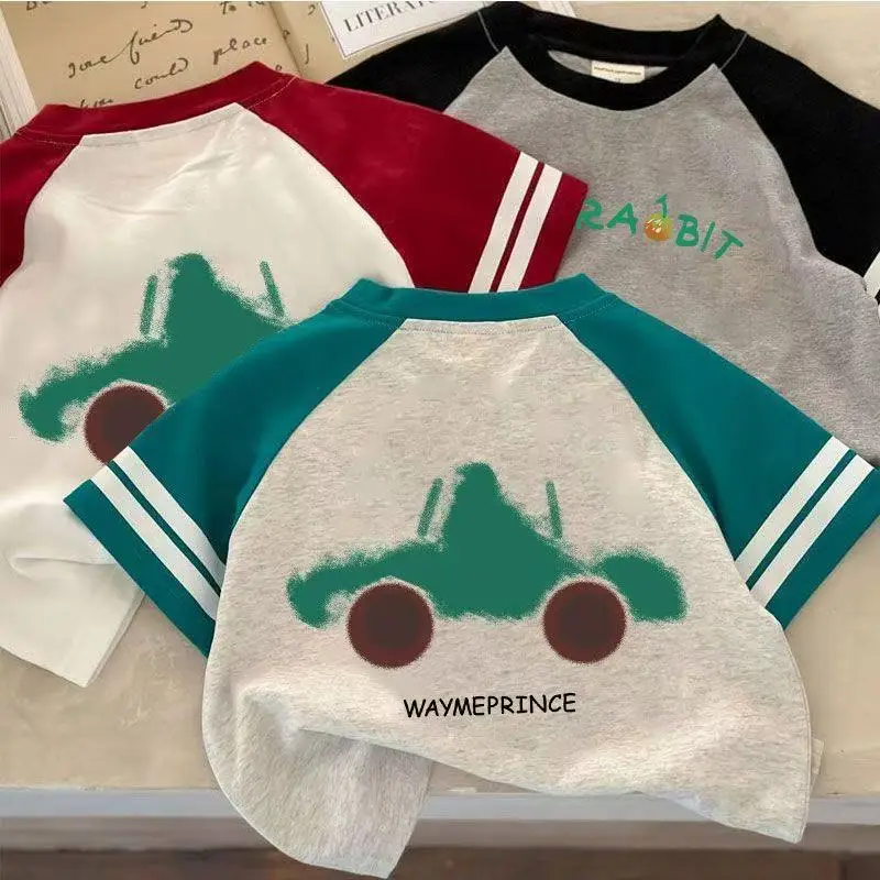 Wayme Prince Cotton Baby T-Shirt Green Train Design