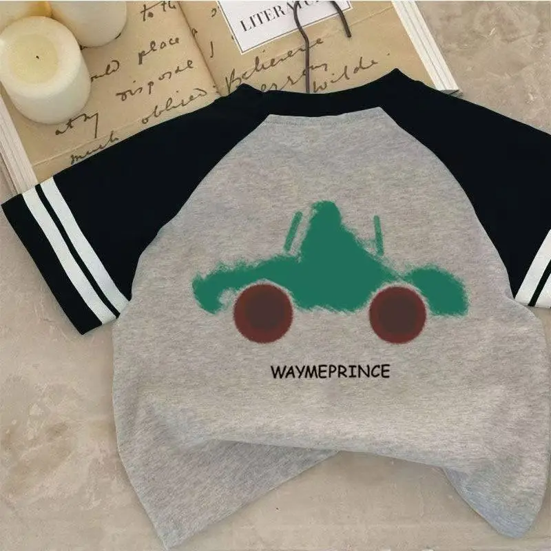 Wayme Prince Cotton Baby T-Shirt Green Train Design