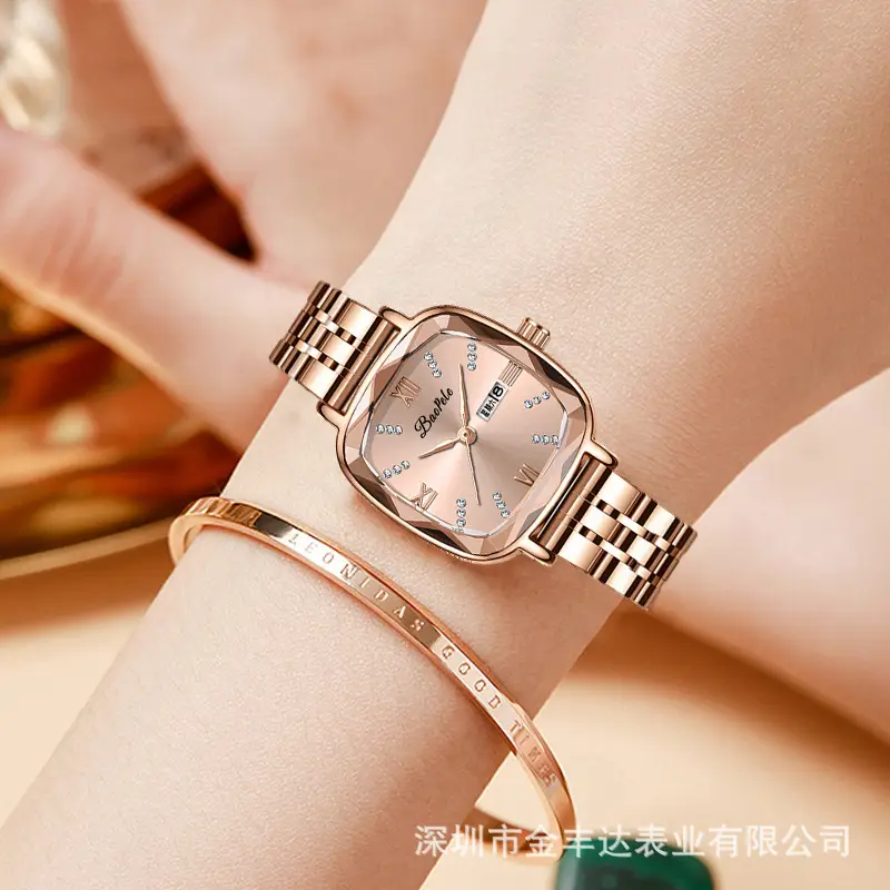 Baopele Women's Rose Gold Quartz Watch Green Dial - Image 6