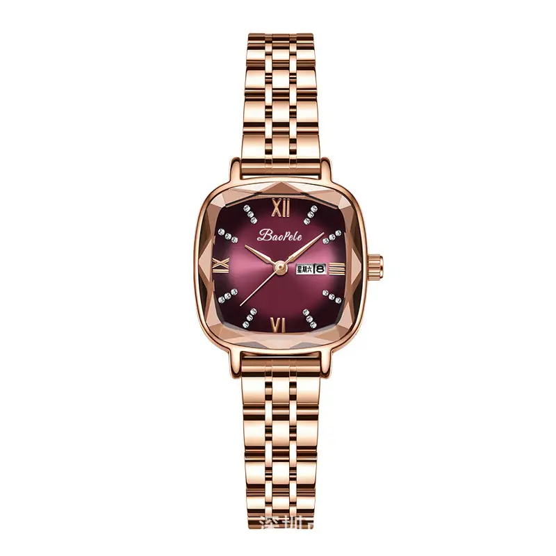 Baopele Women's Rose Gold Quartz Watch Green Dial - Image 3