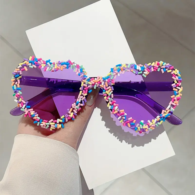 Heart-Shaped Colorful Sunglasses for Women - Image 8