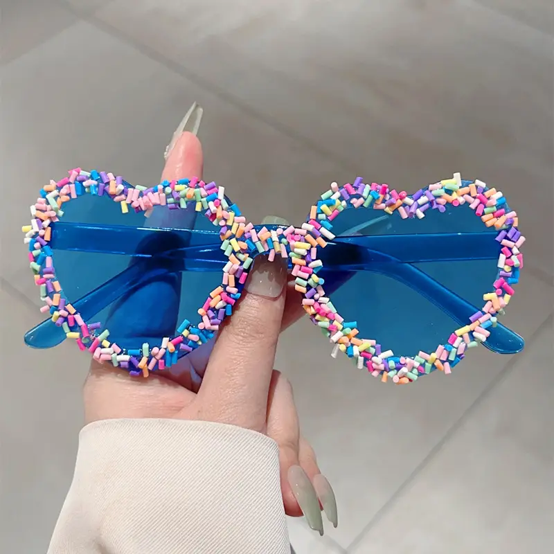 Heart-Shaped Colorful Sunglasses for Women