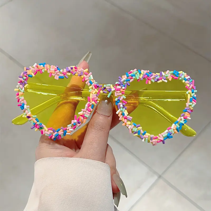 Heart-Shaped Colorful Sunglasses for Women - Image 5