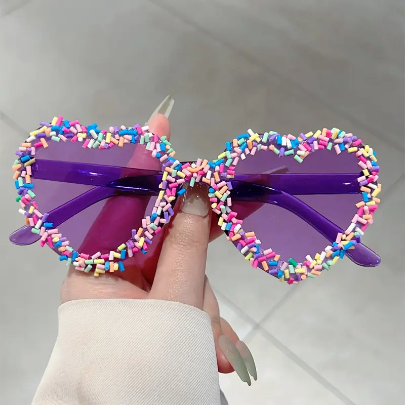 Heart-Shaped Colorful Sunglasses for Women - Image 6