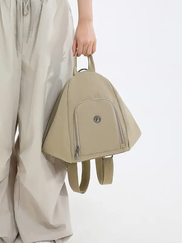 Women's Large Capacity Casual Shoulder Commuter Bag Beige - Image 6