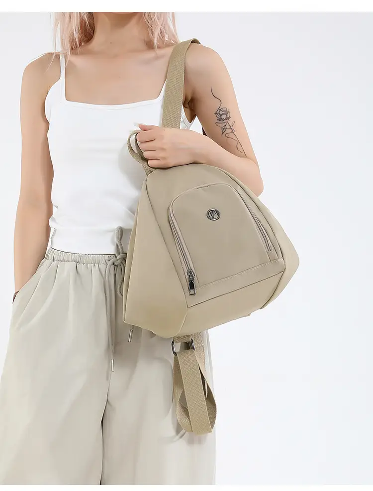 Women's Large Capacity Casual Shoulder Commuter Bag Beige — feature 21