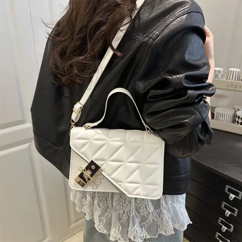 Retro Texture Mortise Lock 2025 Women's Shoulder Bag
