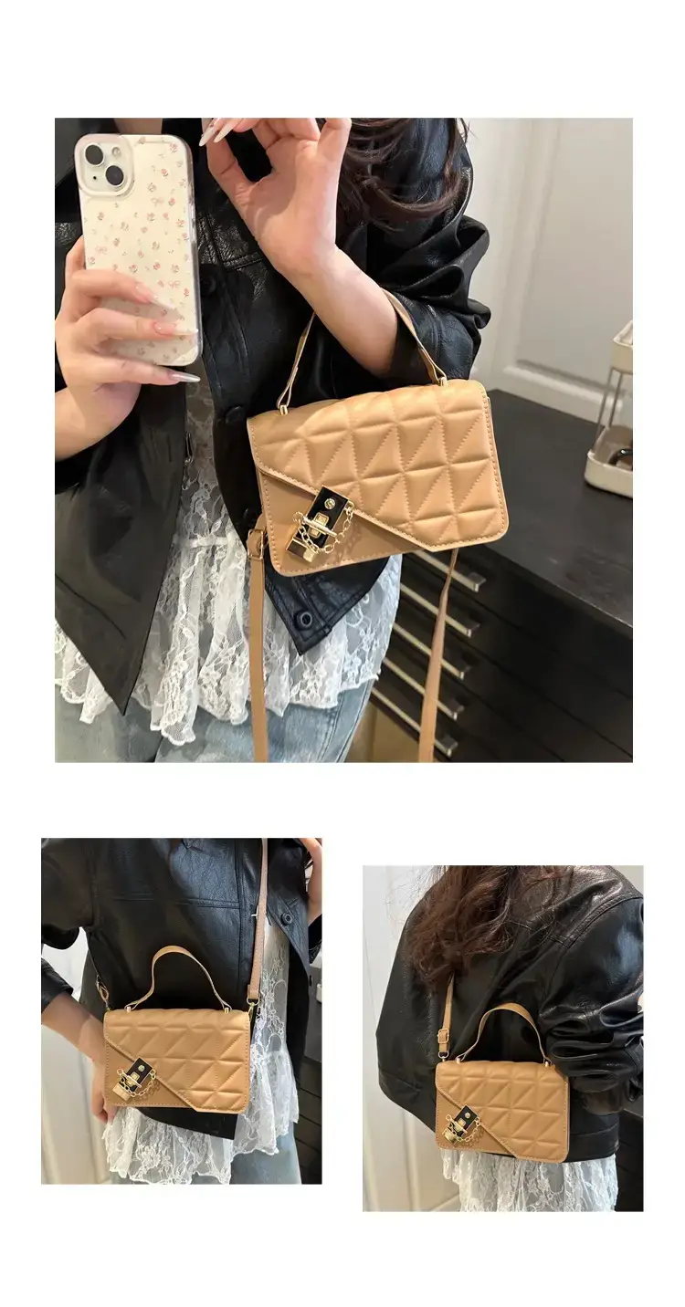 Retro Texture Mortise Lock 2025 Women's Shoulder Bag — feature 22