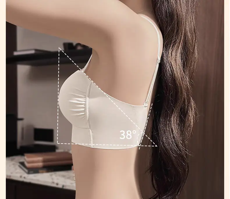 Seamless Strapless Bra for Women with Thin Straps, Small Bust, Push-Up, Beautiful Back, Backless Camisole Dress, Integrated Bra — feature 14