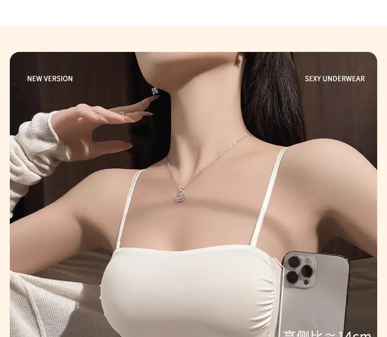Seamless Strapless Bra for Women with Thin Straps, Small Bust, Push-Up, Beautiful Back, Backless Camisole Dress, Integrated Bra — feature 20