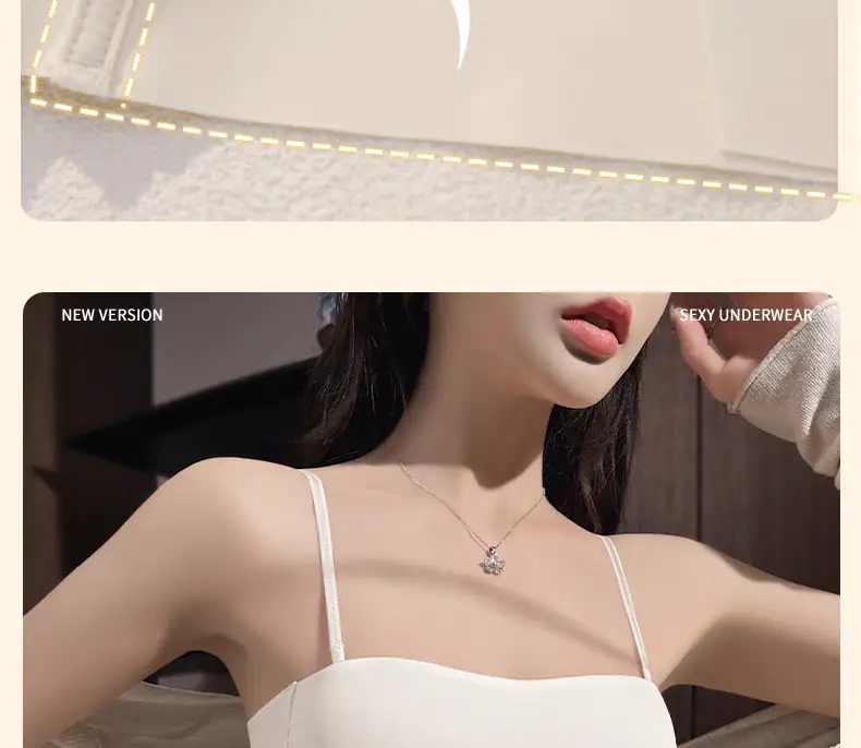 Seamless Strapless Bra for Women with Thin Straps, Small Bust, Push-Up, Beautiful Back, Backless Camisole Dress, Integrated Bra — feature 23