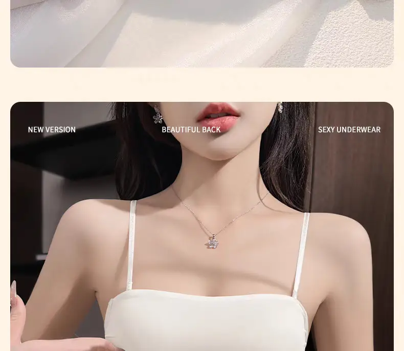 Seamless Strapless Bra for Women with Thin Straps, Small Bust, Push-Up, Beautiful Back, Backless Camisole Dress, Integrated Bra — feature 31