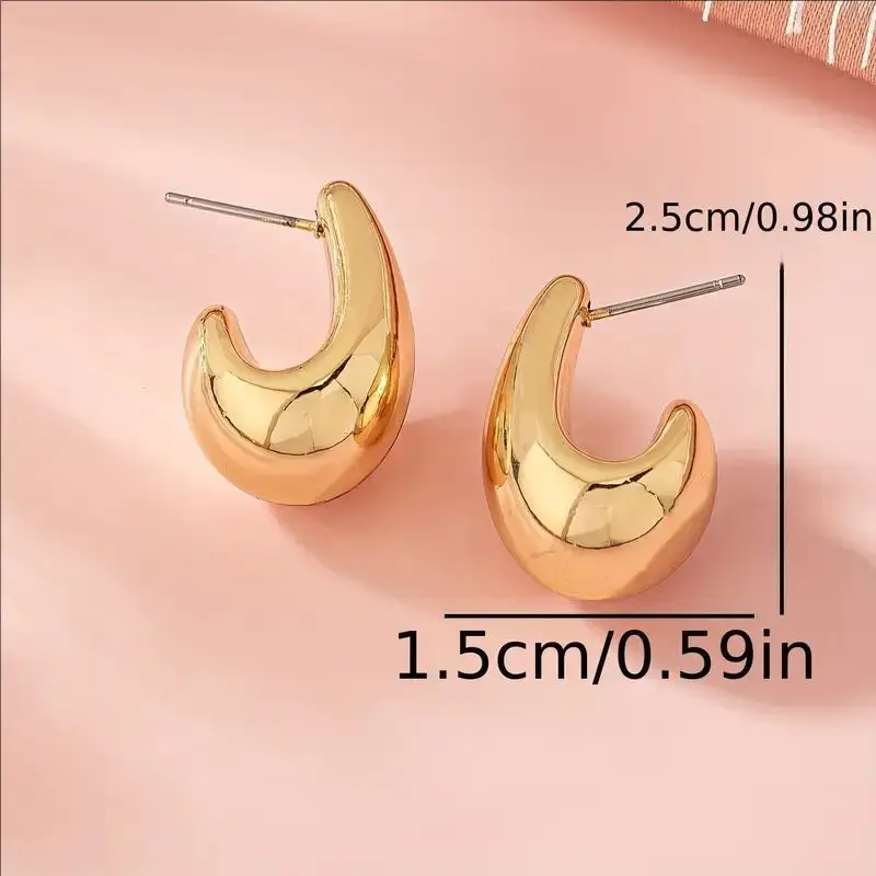 Gold Water Drop Earrings for Women High End Teardrop Cross-Border - Image 5