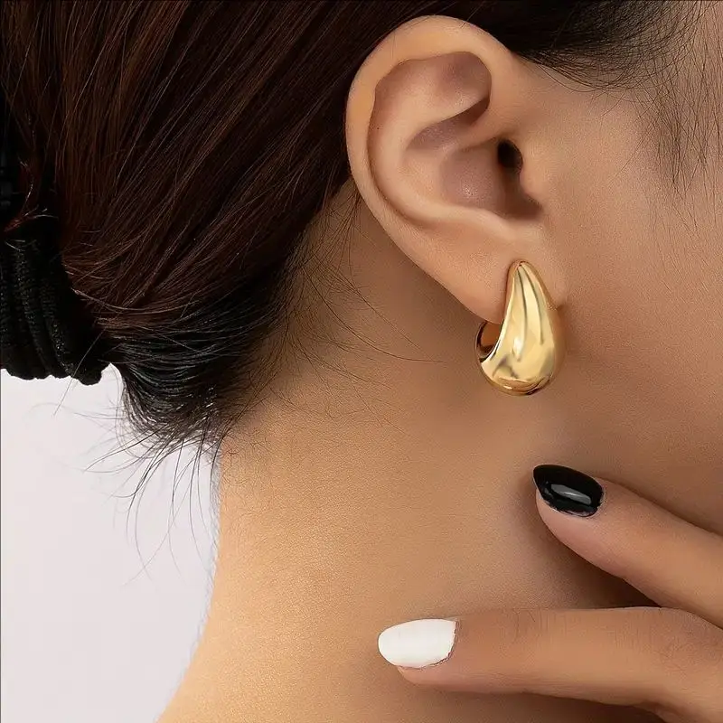 Gold Water Drop Earrings for Women High End Teardrop Cross-Border — feature 2