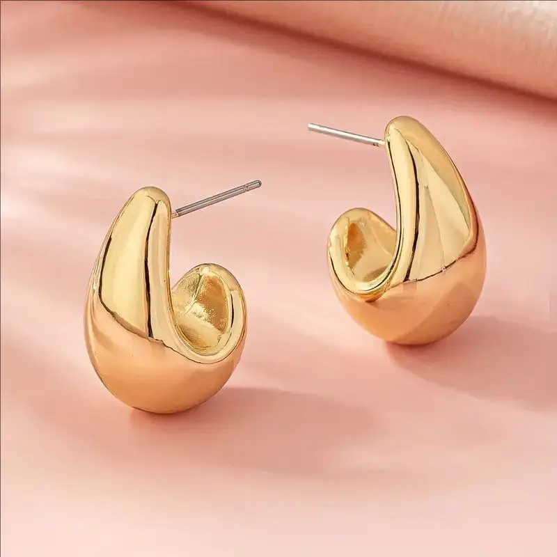 Gold Water Drop Earrings for Women High End Teardrop Cross-Border — feature 4