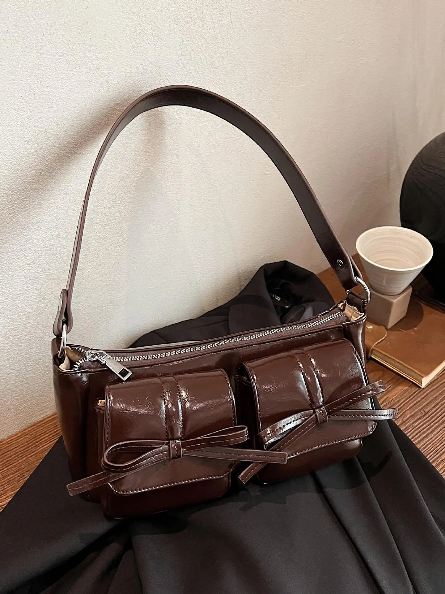 Retro Crossbody Bag Women Brown Leather 2025 - Image 8