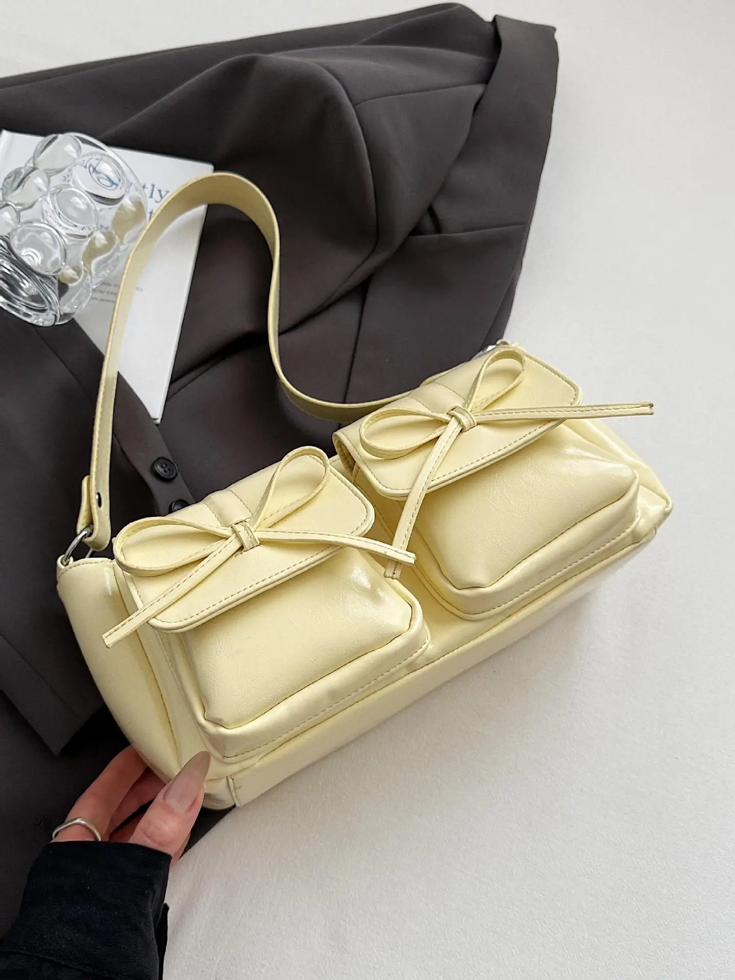 Retro Crossbody Bag Women Brown Leather 2025 - Image 10
