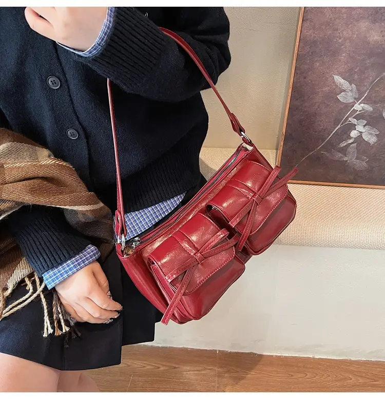 Retro Crossbody Bag Women Brown Leather 2025 — feature 37