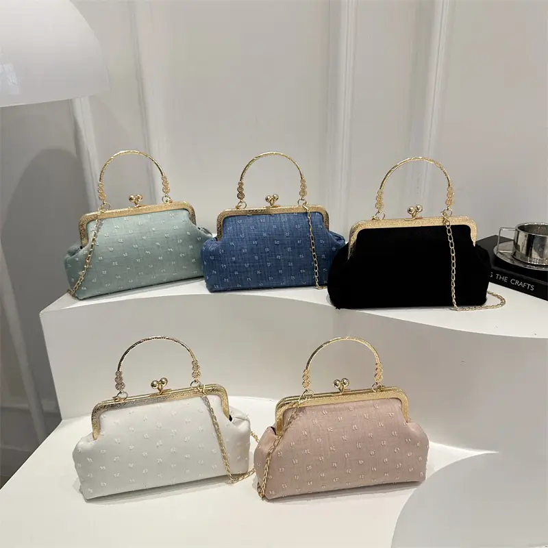 Light Blue Sparkle Shoulder Bag for Women 2025 - Image 7