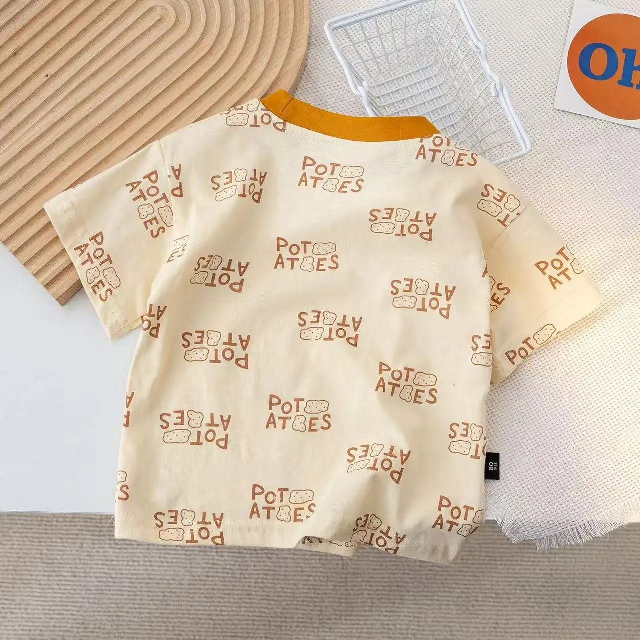 Cute Letter T-Shirt Baby Korean Style Summer New Style Boys Girls — feature 3