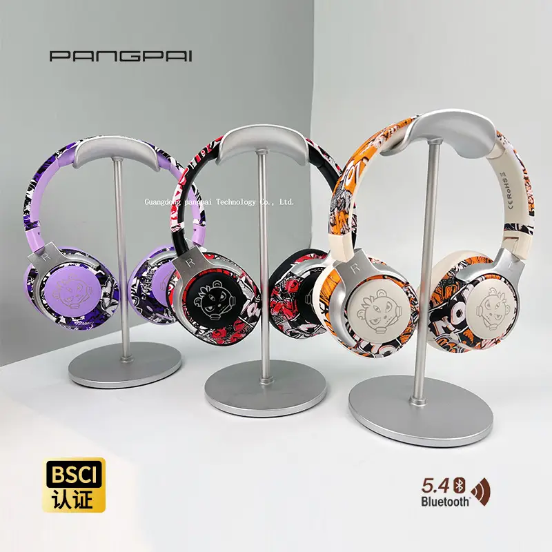 Wireless Bluetooth Headset with RGB Light Effect Full Ear Call Game