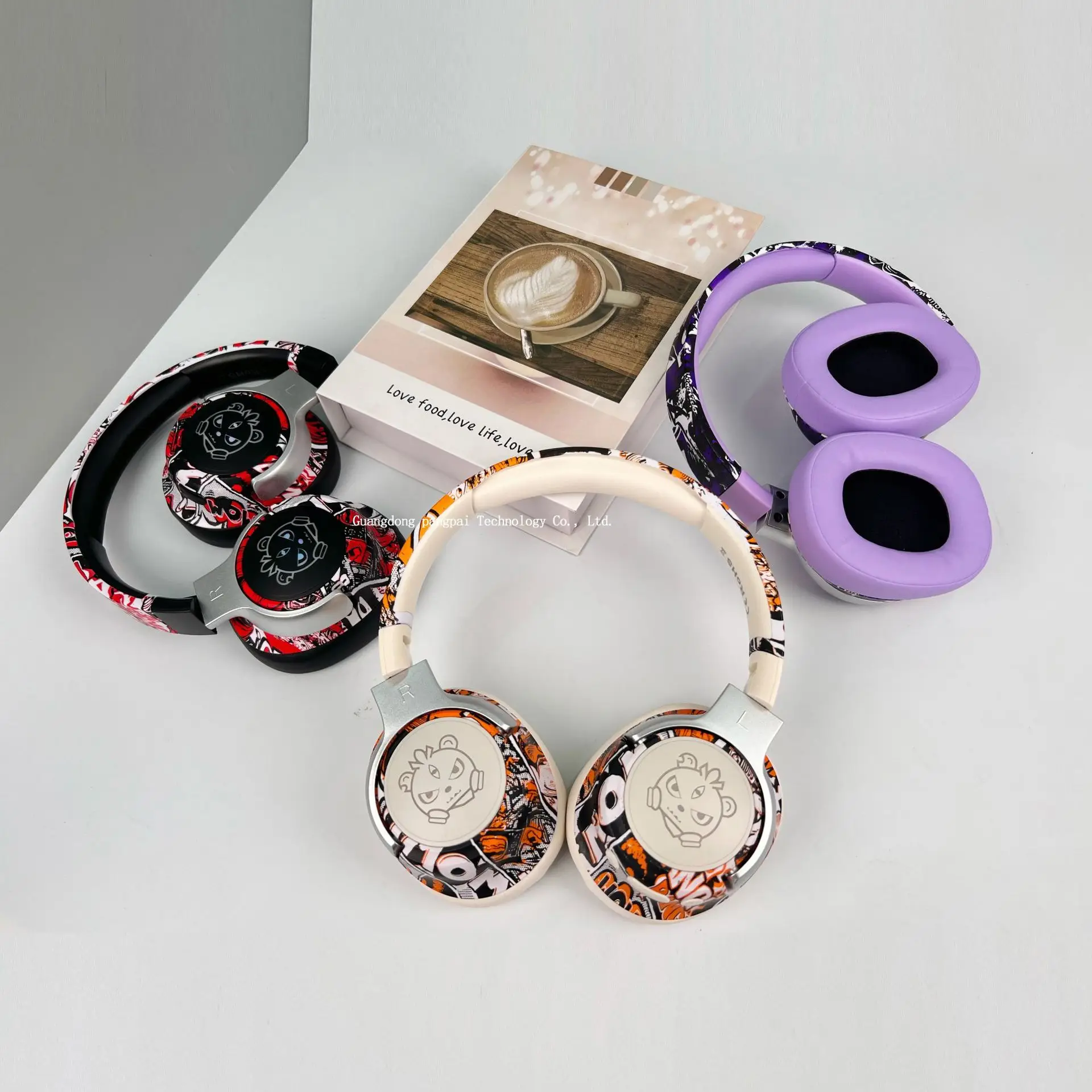 Wireless Bluetooth Headset with RGB Light Effect Full Ear Call Game