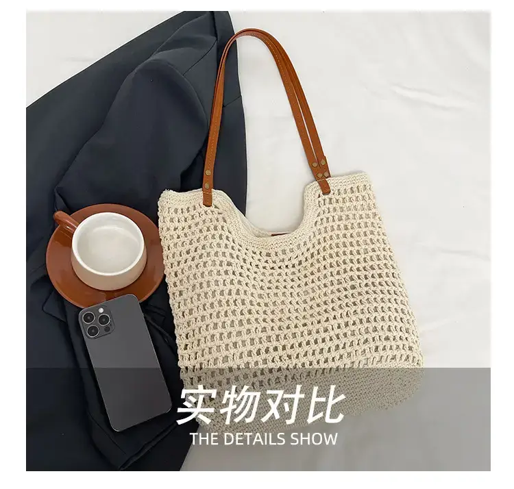 Cotton Woven Beach Bag for Women Large Capacity — feature 10