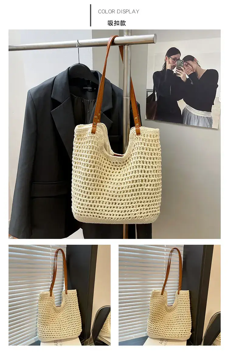 Cotton Woven Beach Bag for Women Large Capacity — feature 14