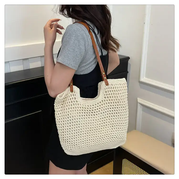 Cotton Woven Beach Bag for Women Large Capacity — feature 15