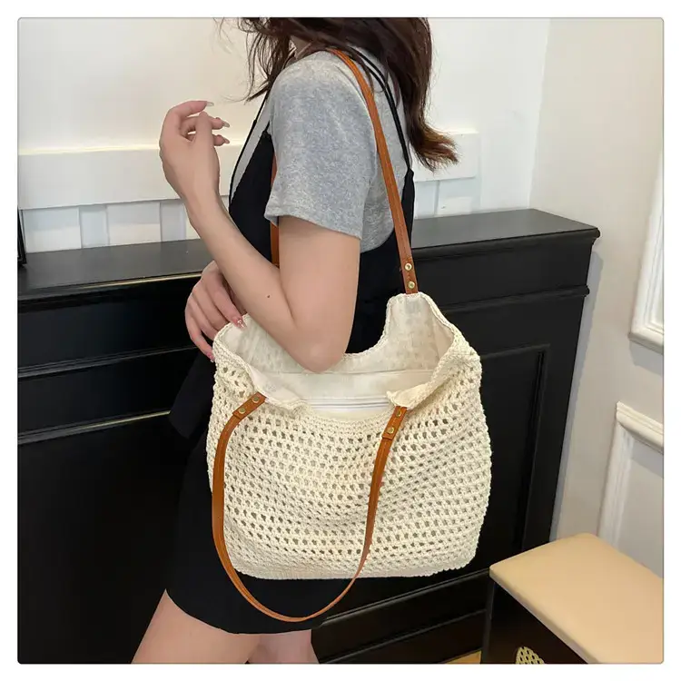 Cotton Woven Beach Bag for Women Large Capacity — feature 17