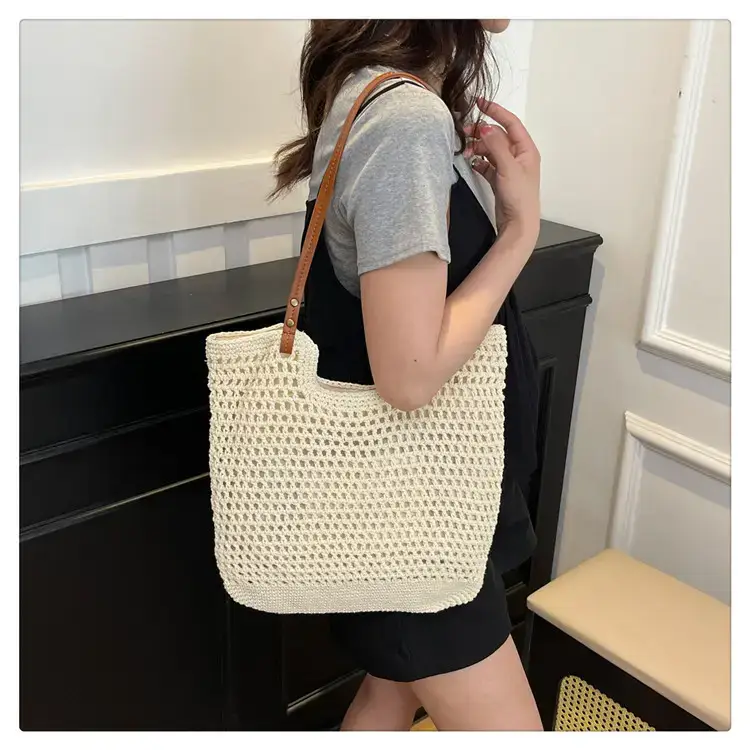 Cotton Woven Beach Bag for Women Large Capacity — feature 20