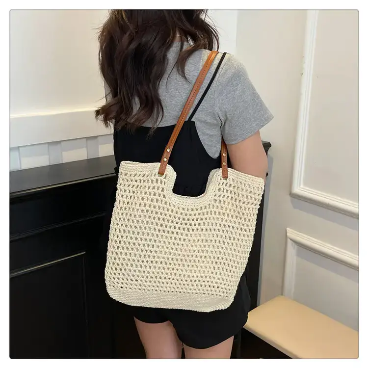 Cotton Woven Beach Bag for Women Large Capacity — feature 21