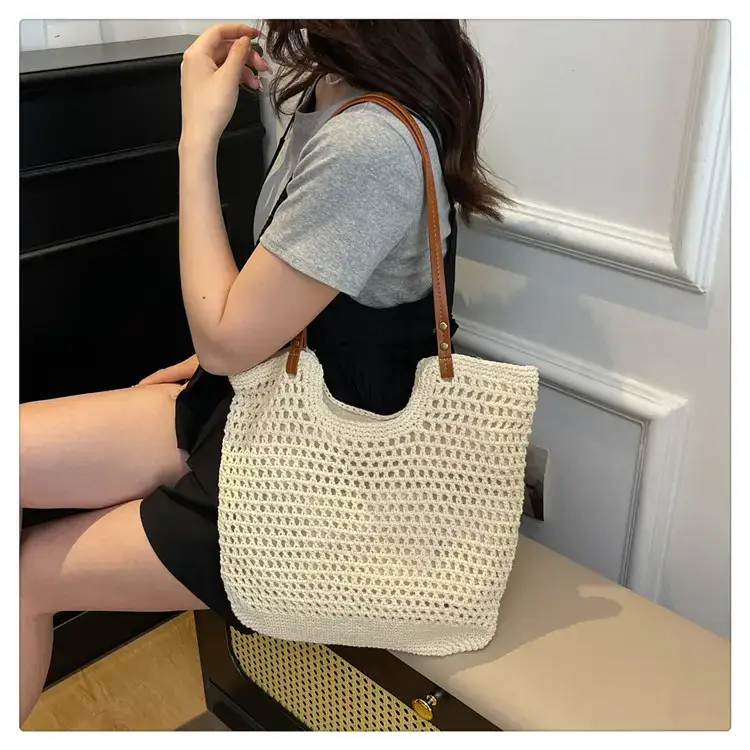 Cotton Woven Beach Bag for Women Large Capacity — feature 22
