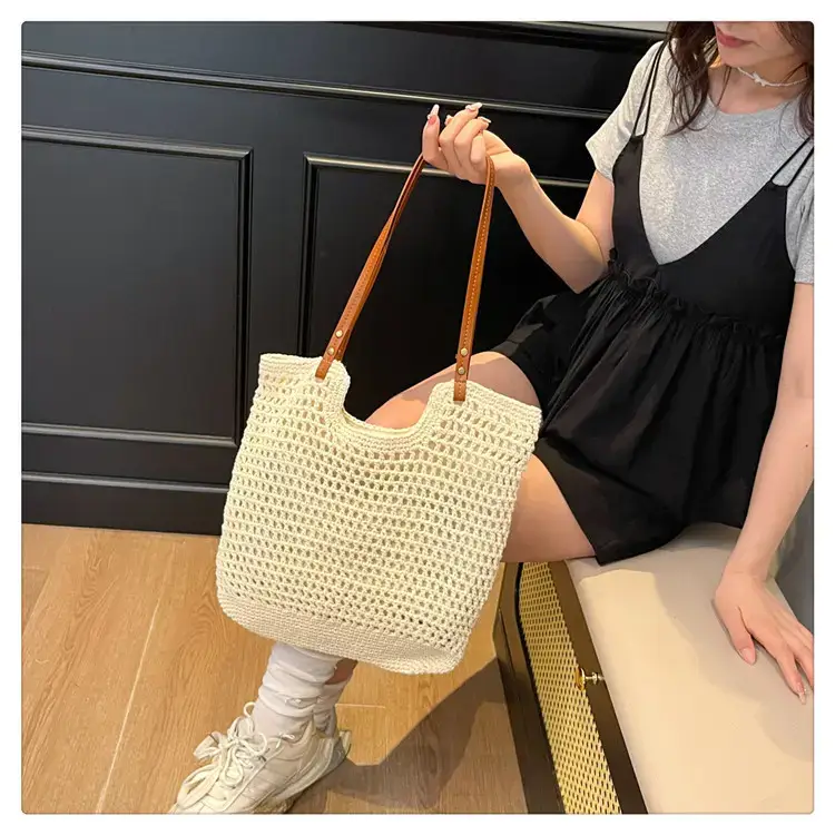 Cotton Woven Beach Bag for Women Large Capacity — feature 23