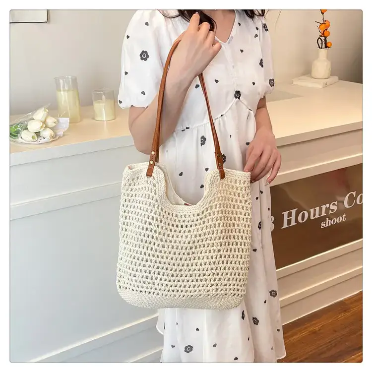 Cotton Woven Beach Bag for Women Large Capacity — feature 25