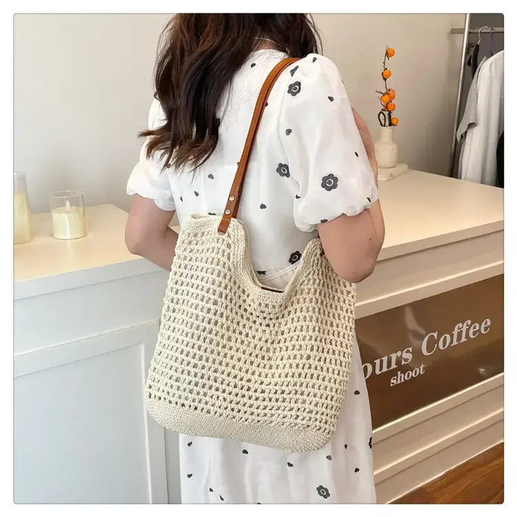 Cotton Woven Beach Bag for Women Large Capacity — feature 26