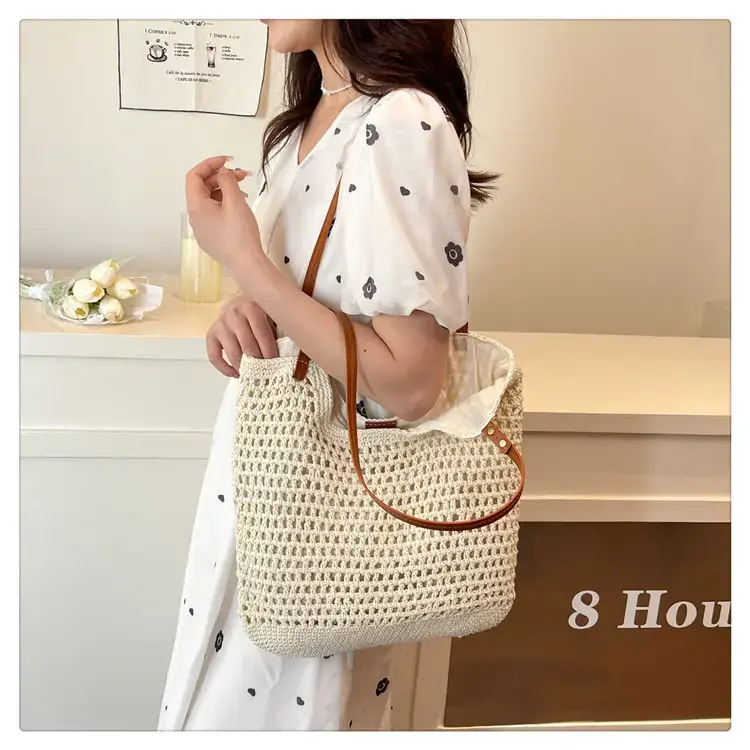 Cotton Woven Beach Bag for Women Large Capacity — feature 28