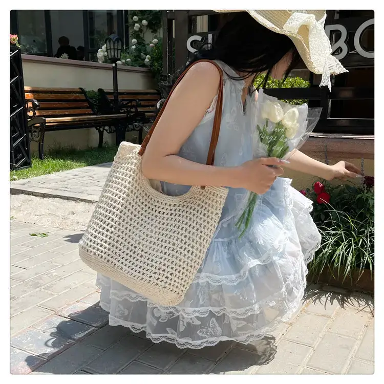Cotton Woven Beach Bag for Women Large Capacity — feature 30