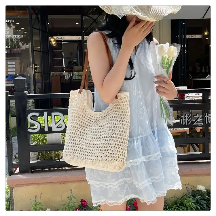 Cotton Woven Beach Bag for Women Large Capacity — feature 31