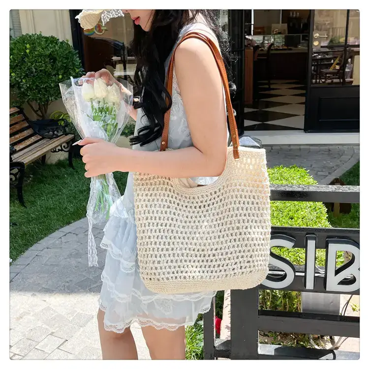 Cotton Woven Beach Bag for Women Large Capacity — feature 32